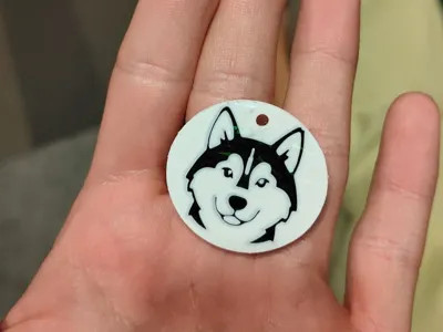 Хаски брелок — стильное украшение ключей! 🐕🔑 для 3D принтера