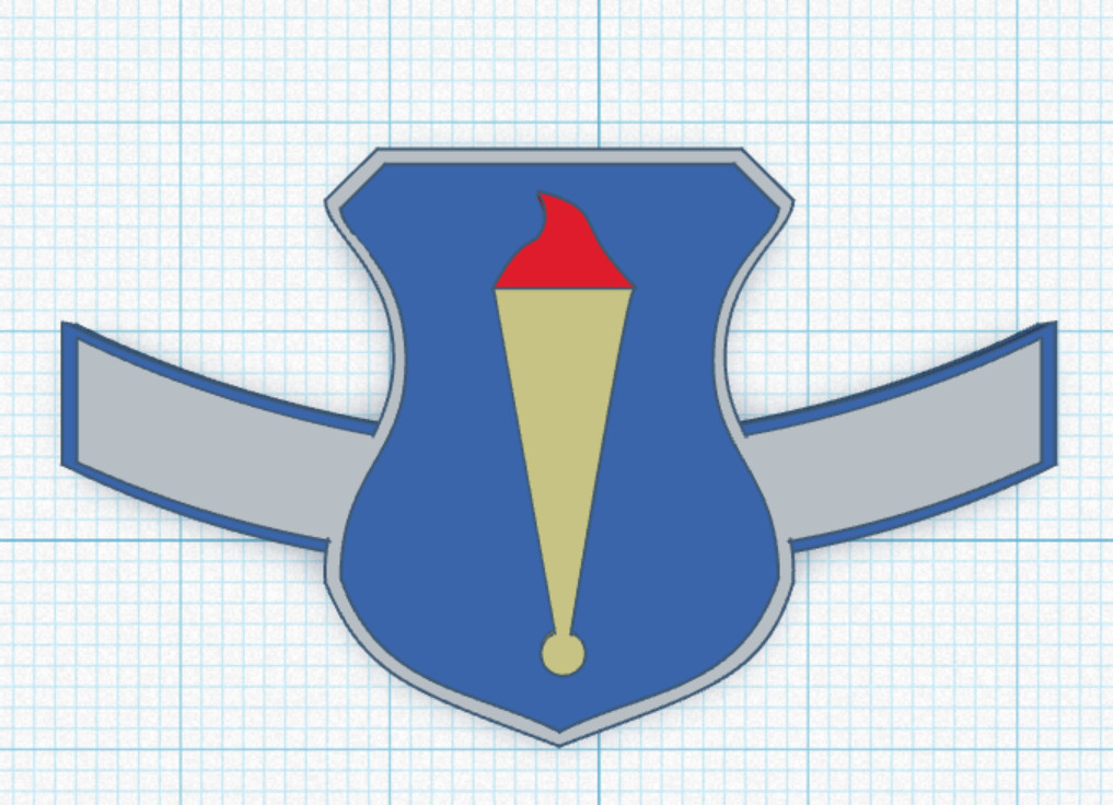 Трёхмерная модель военных званий ВВС кадетского корпуса для 3D принтера