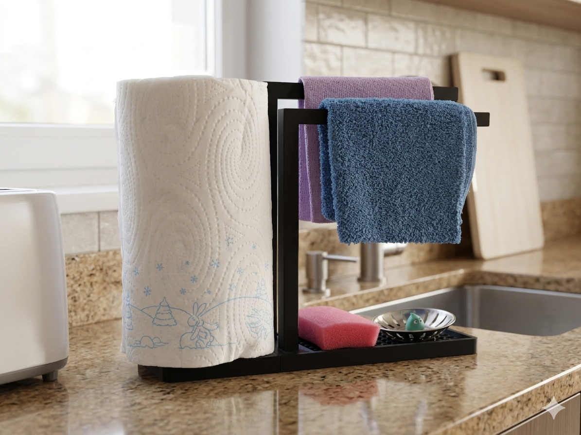 Организатор кухни с держателями ткани и полотенец — удобство и порядок для 3D принтера