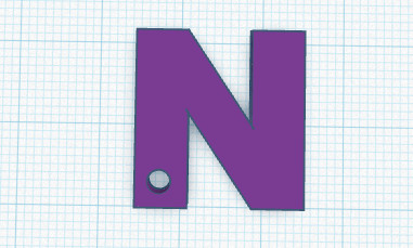 Ключница с буквой N — стильная 3D-модель для 3D принтера