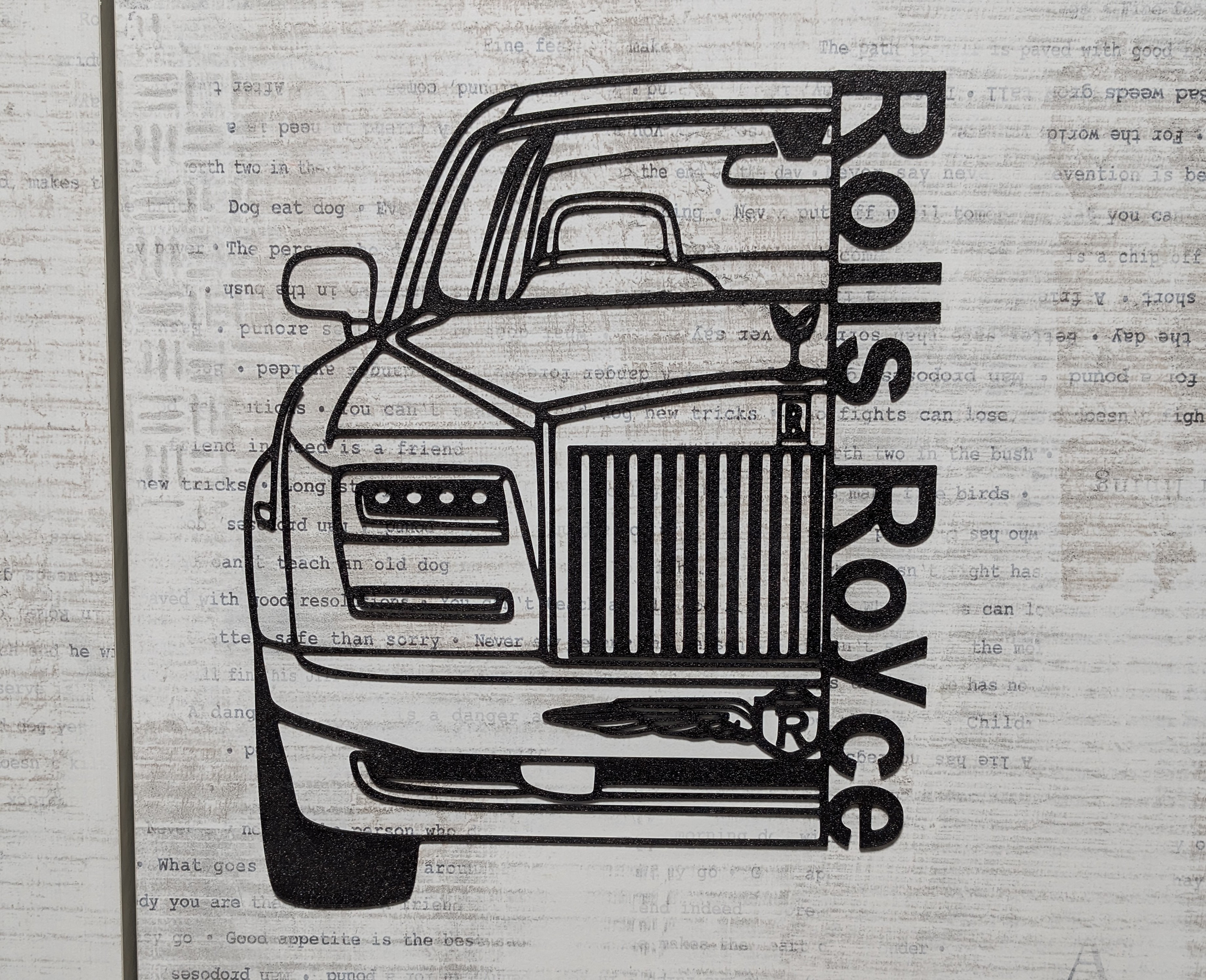 Элегантная 3D-модель Rolls-Royce на стену ✨ для 3D принтера