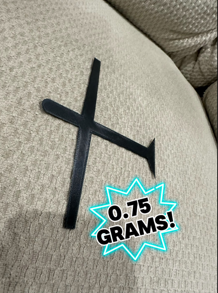 Легкий планер всего 0.75 грамма! 🛩️🔥 для 3D принтера