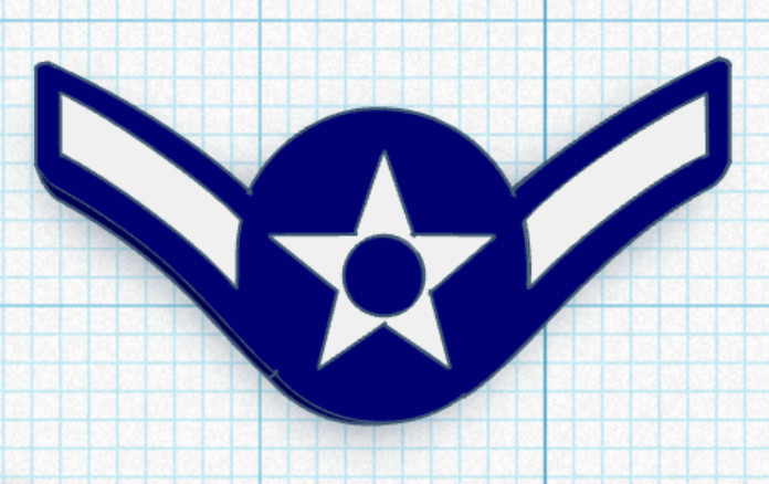 Airforce enlisted ranks для 3D принтера