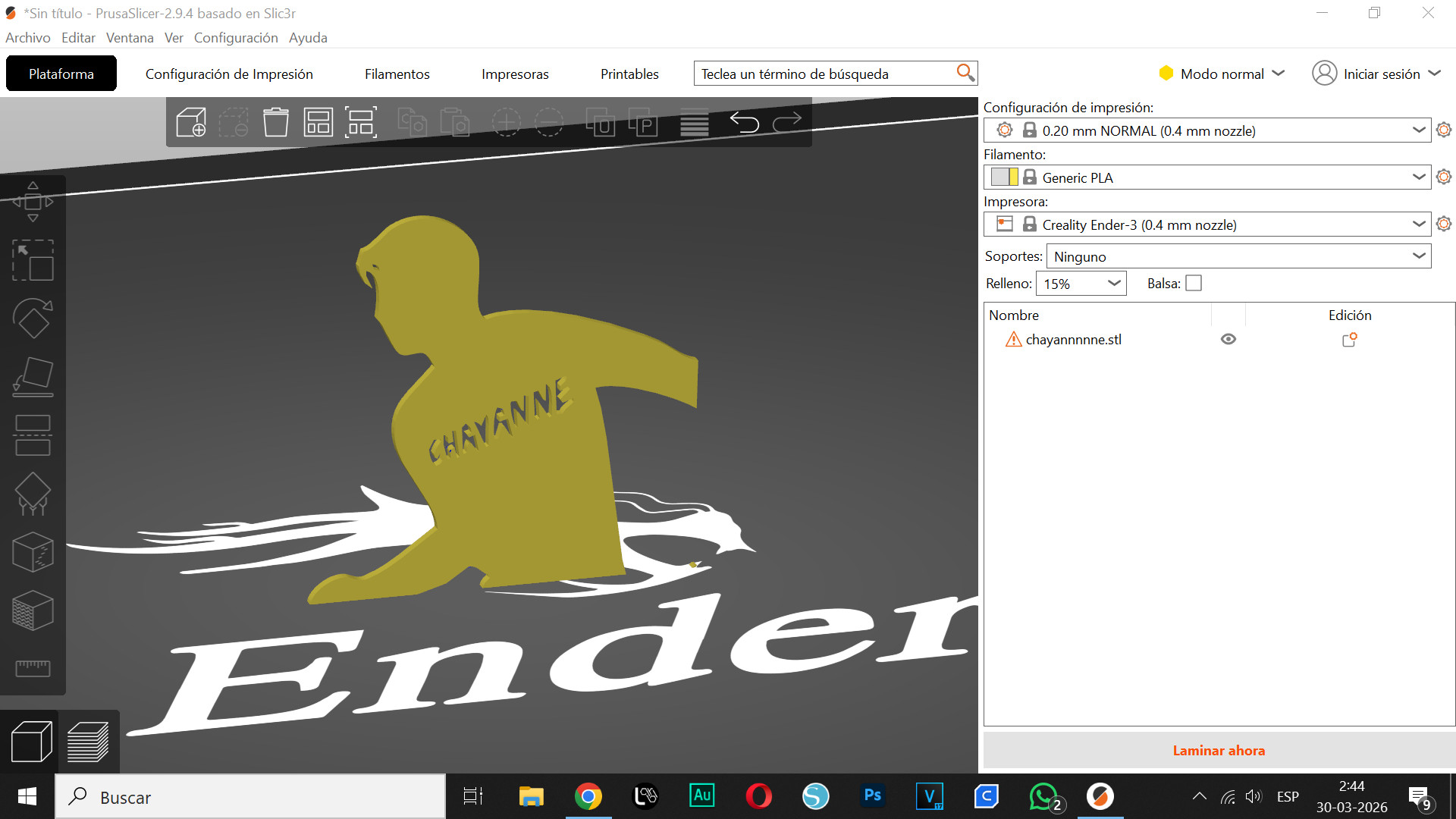 Скачай уникальную 3D-модель Stencil Chayanne для 3D принтера