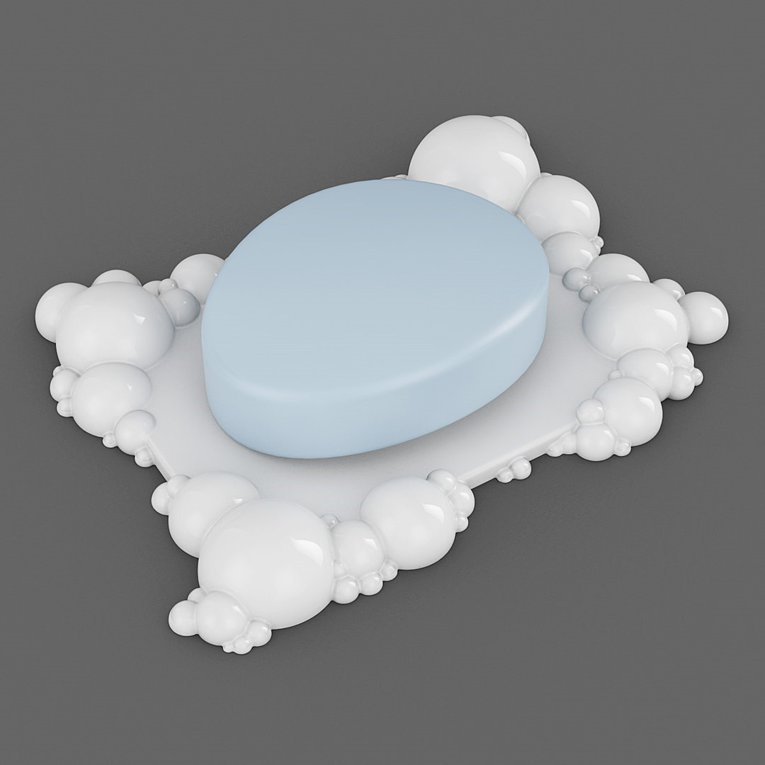 Стильная мыльница Bubbles Soap Dish 01 — 3D модель интерьера для 3D принтера