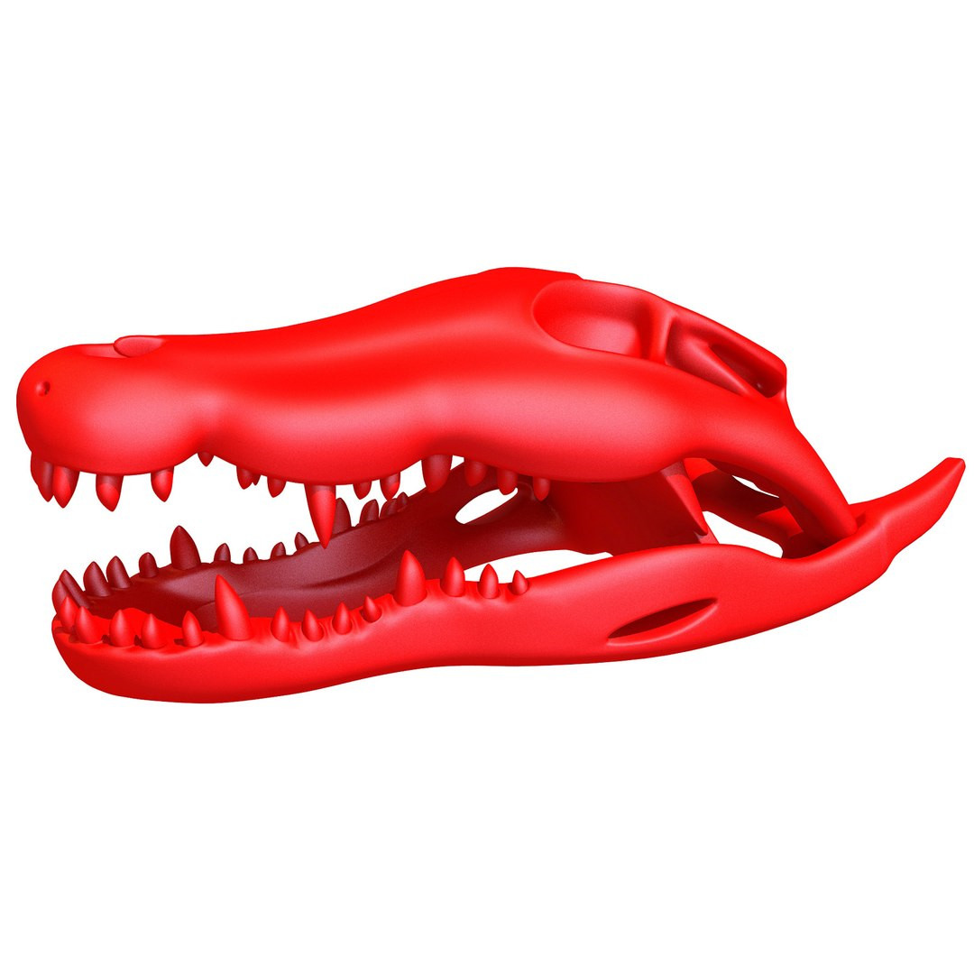 Печать черепа крокодила — реалистичная 3D-модель для 3D принтера