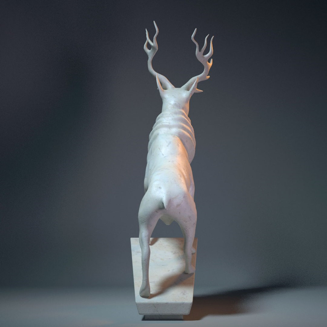 Реалистичная 3D-модель оленьей скульптуры 🦌 для 3D принтера
