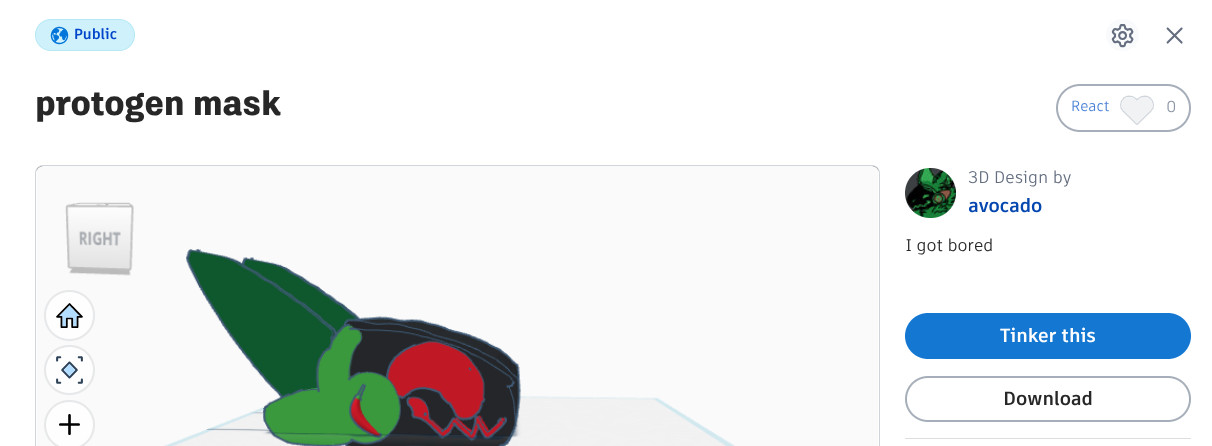 Protogen Mask — уникальная 3D-модель для творчества для 3D принтера