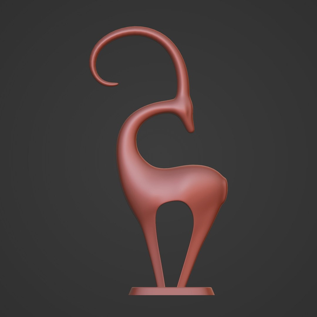 Изящная абстрактная фигурка оленя для 3D-печати для 3D принтера