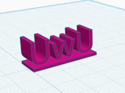 🎯 Скачай милую UwU 3D-модель бесплатно! для 3D принтера