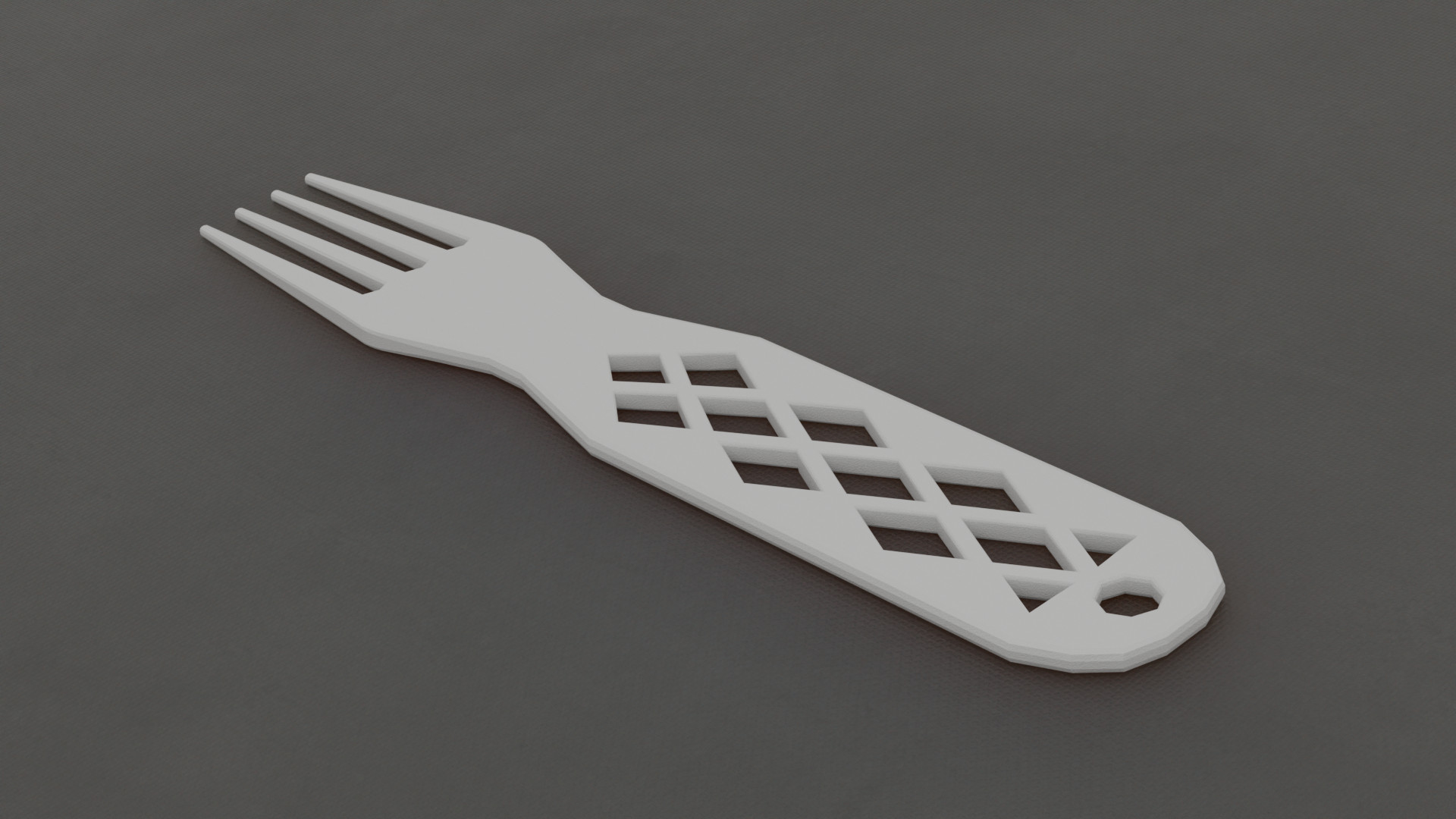 Мини-вилка для пикника — реалистичная 3D-модель для 3D принтера