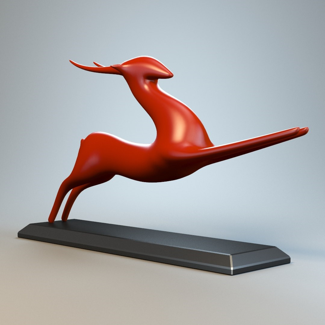 Running Antelope Sculpture для 3D принтера