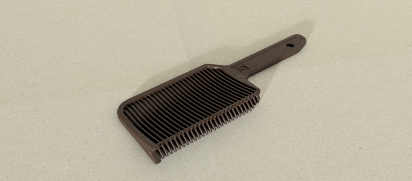 Эргономичная расческа парикмахера с плавной линией — 3D-модель для 3D принтера