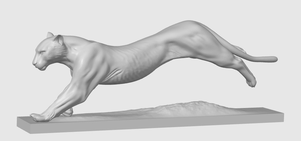 Реалистичная 3D-модель леопарда Panthera pardus для 3D принтера