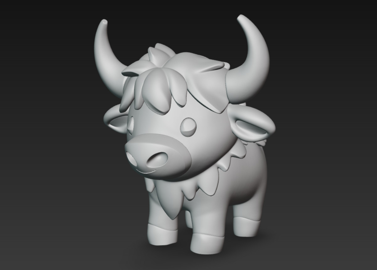 Реалистичная 3D-модель быка Bull для 3D принтера