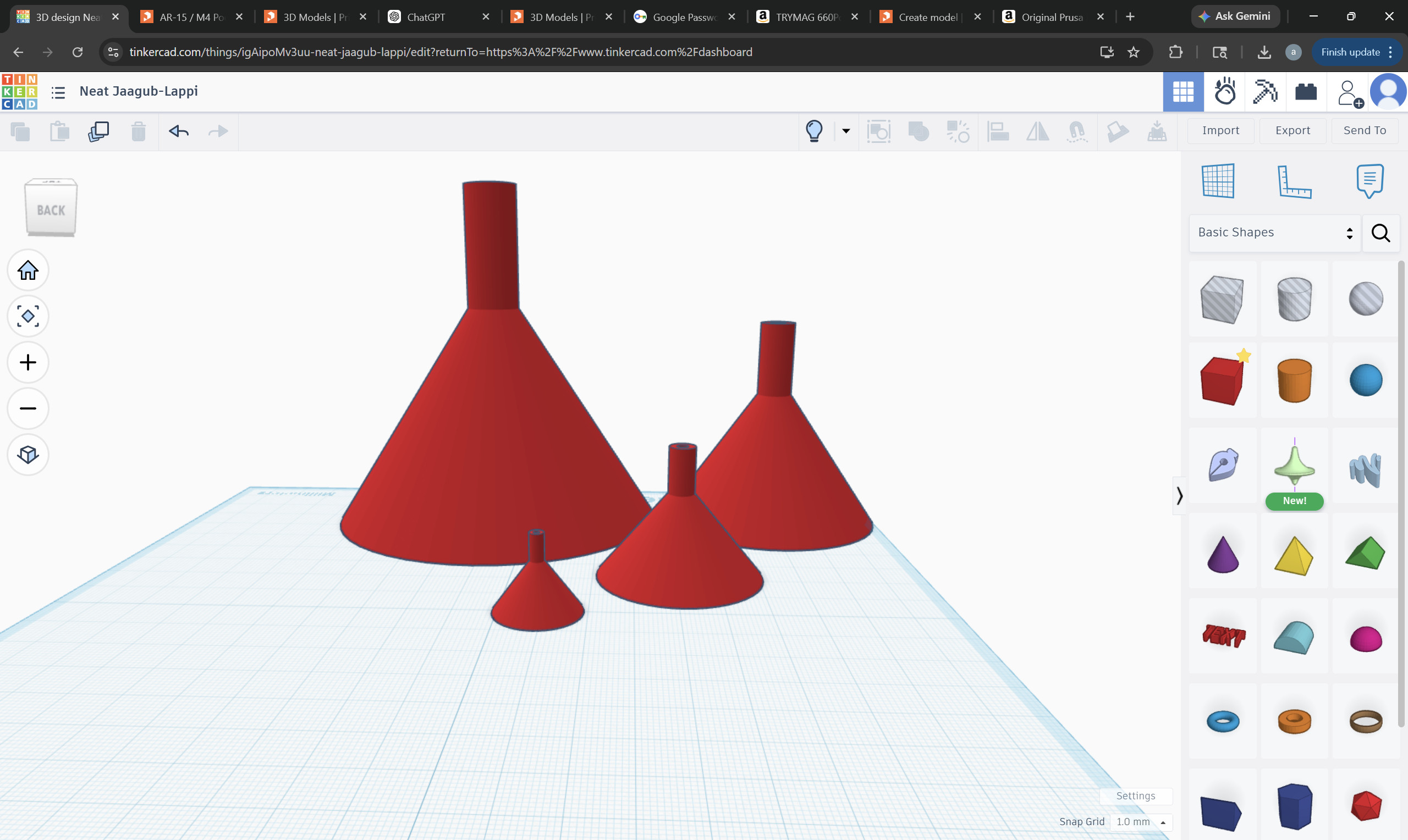Креативная 3D-модель воронки продаж Funnel Set для 3D принтера