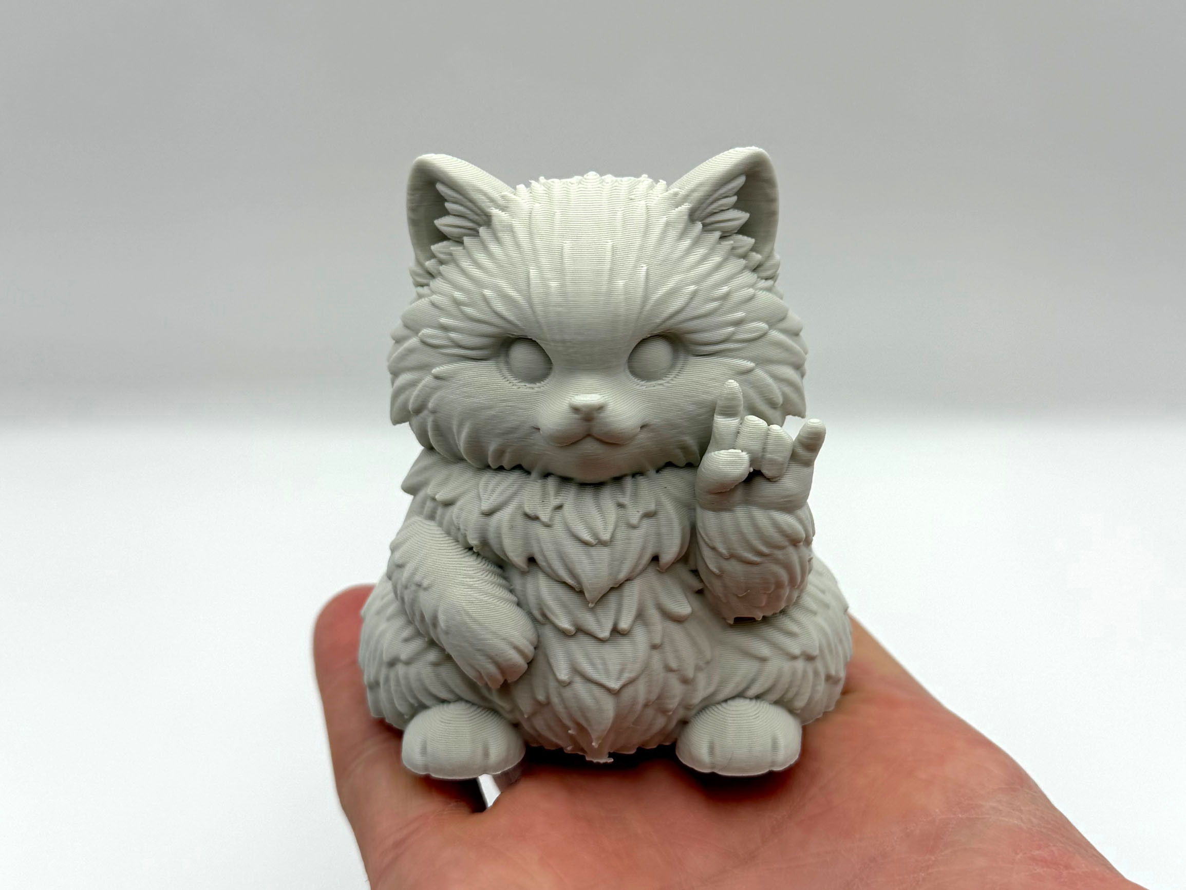Милый Chonky RockOn Kitten — Забавная 3D Модель Котёнка для 3D принтера