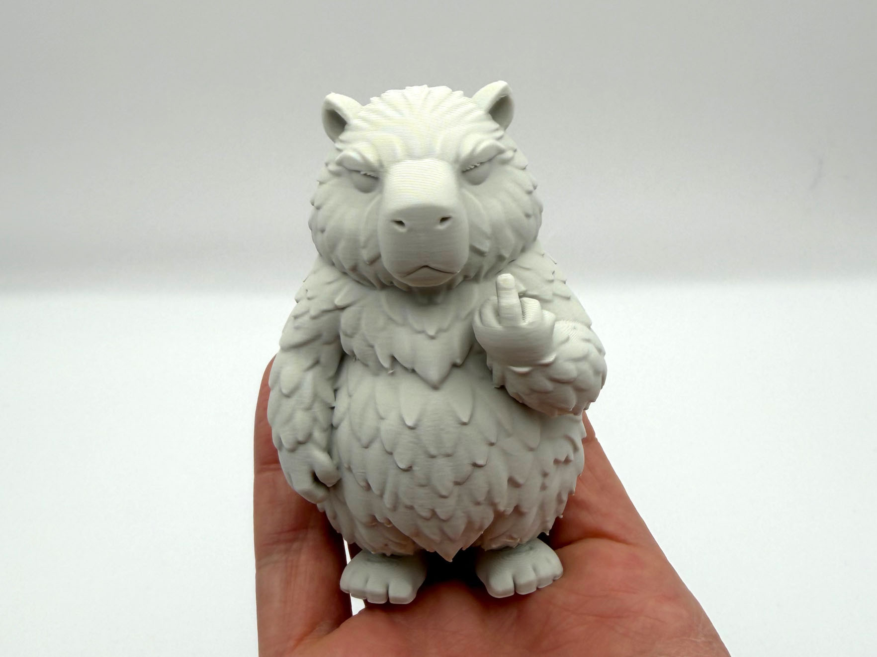 Забавная Middlefinger Capybara — ваша новая любимая 3D-модель для 3D принтера