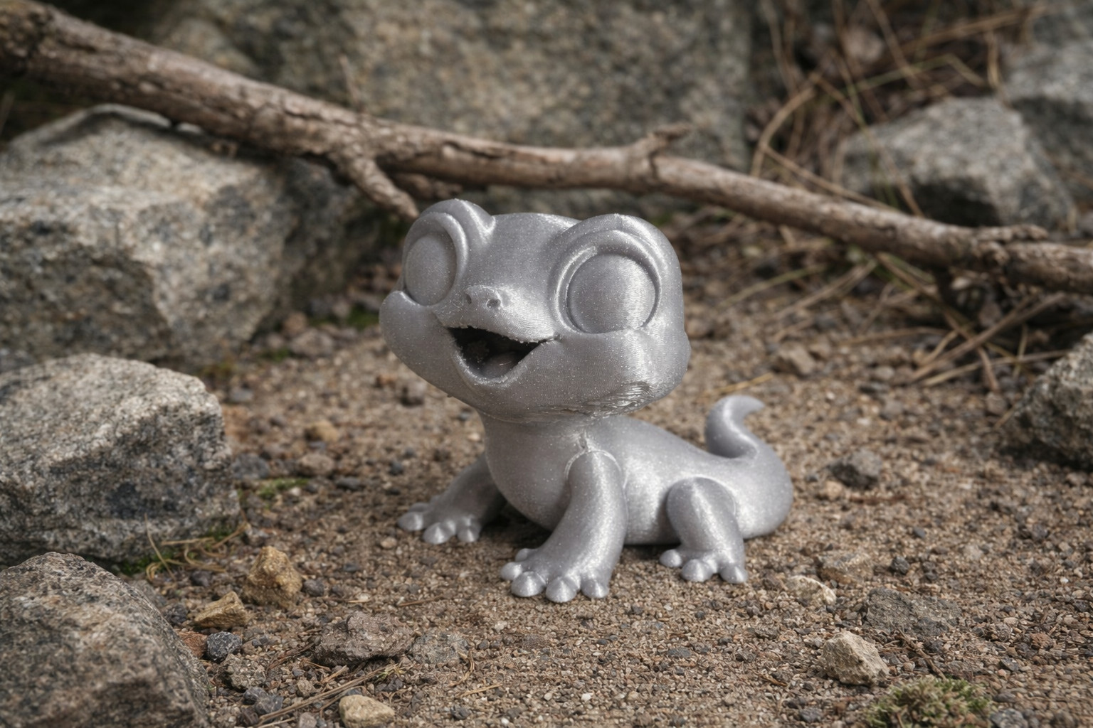 Забавная чиби ящерица — милая 3D-модель для 3D принтера