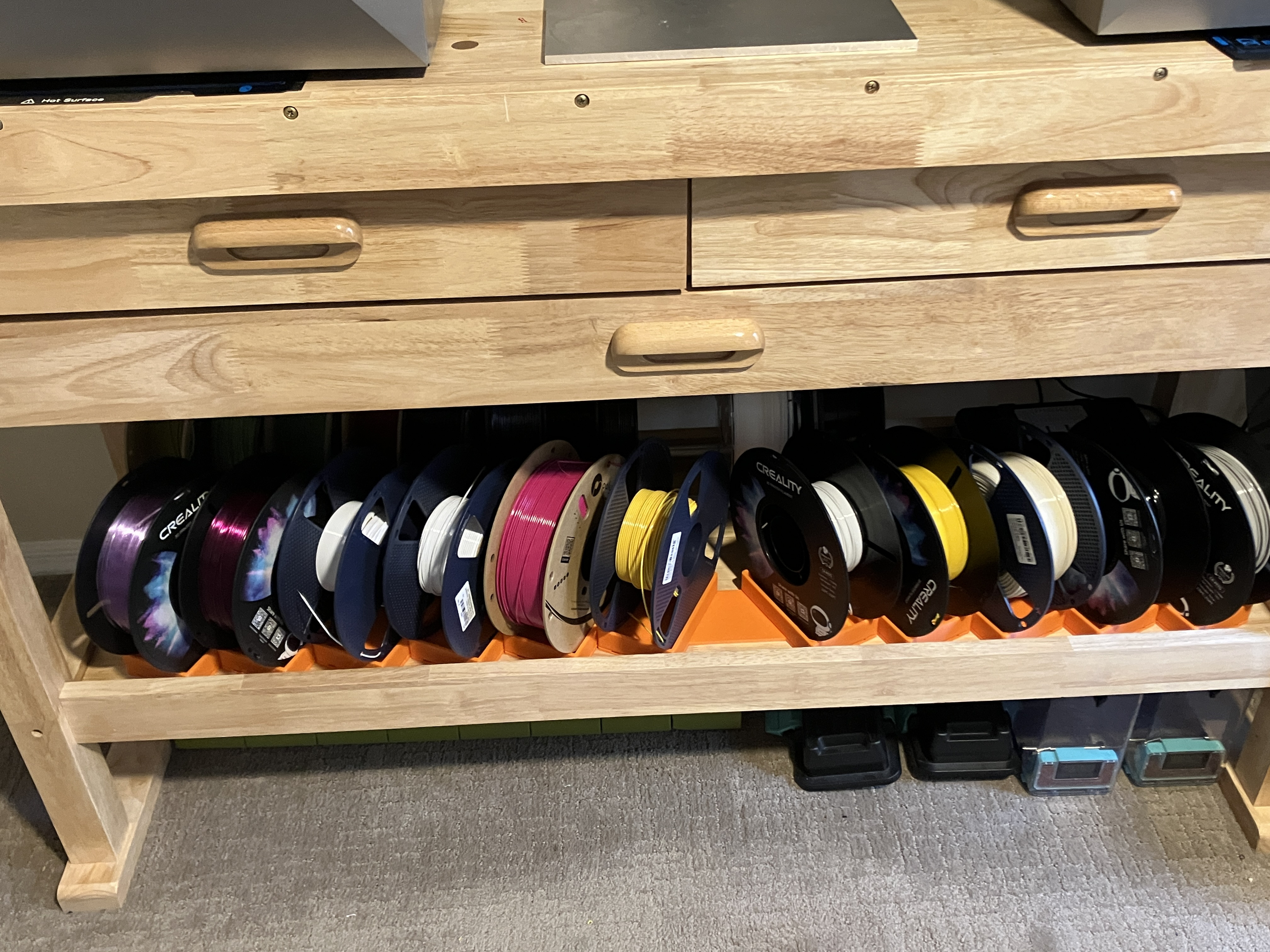 Удобное хранение катушек Gridfinity Filament Spool Storage для 3D принтера