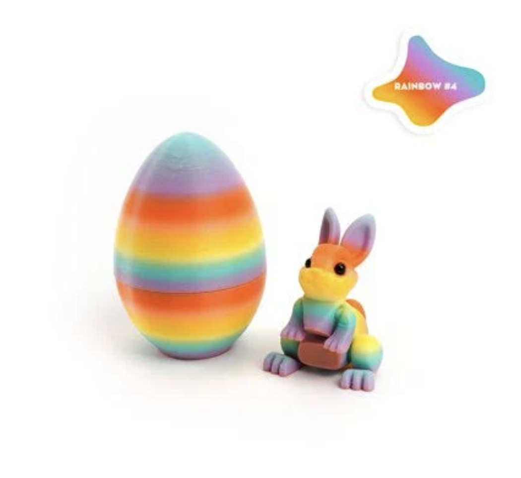 Весёлый кролик и яйцо в 3D-модели для 3D принтера