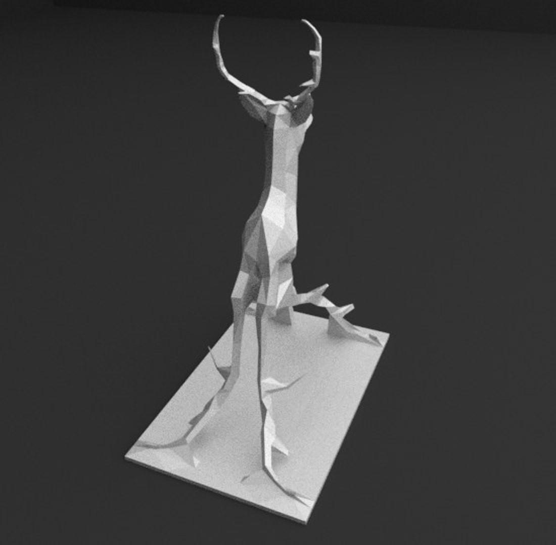 Абстрактная оленья фигура, готовая к 3D-печати 🦌 для 3D принтера
