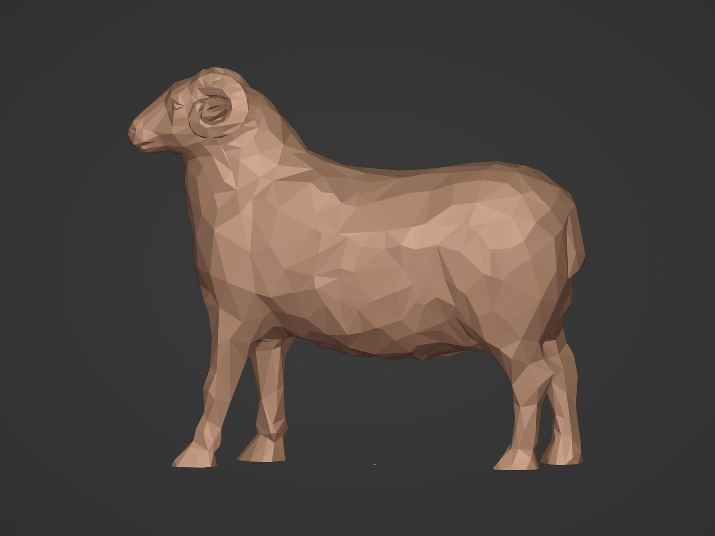 Забавная овечка Low Poly для 3D-печати для 3D принтера