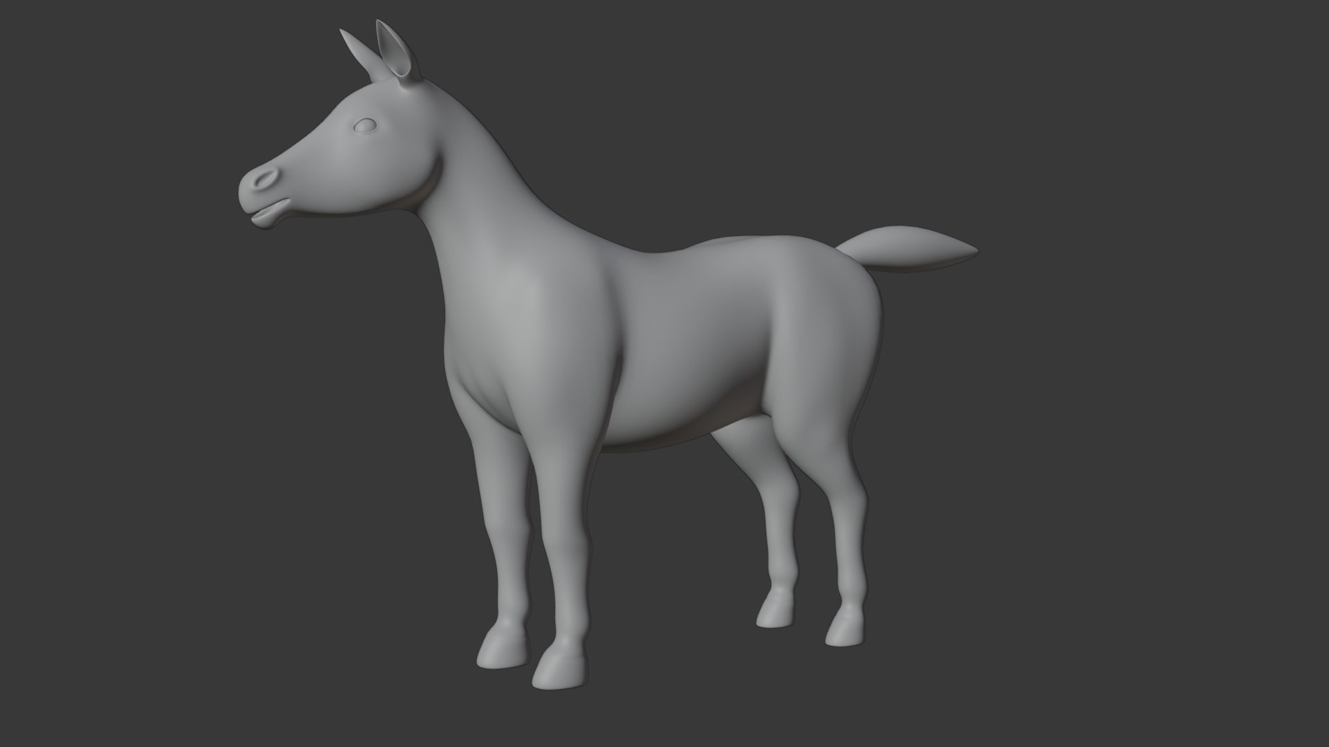 Реалистичная лошадь 3D-модель для игр и печати для 3D принтера