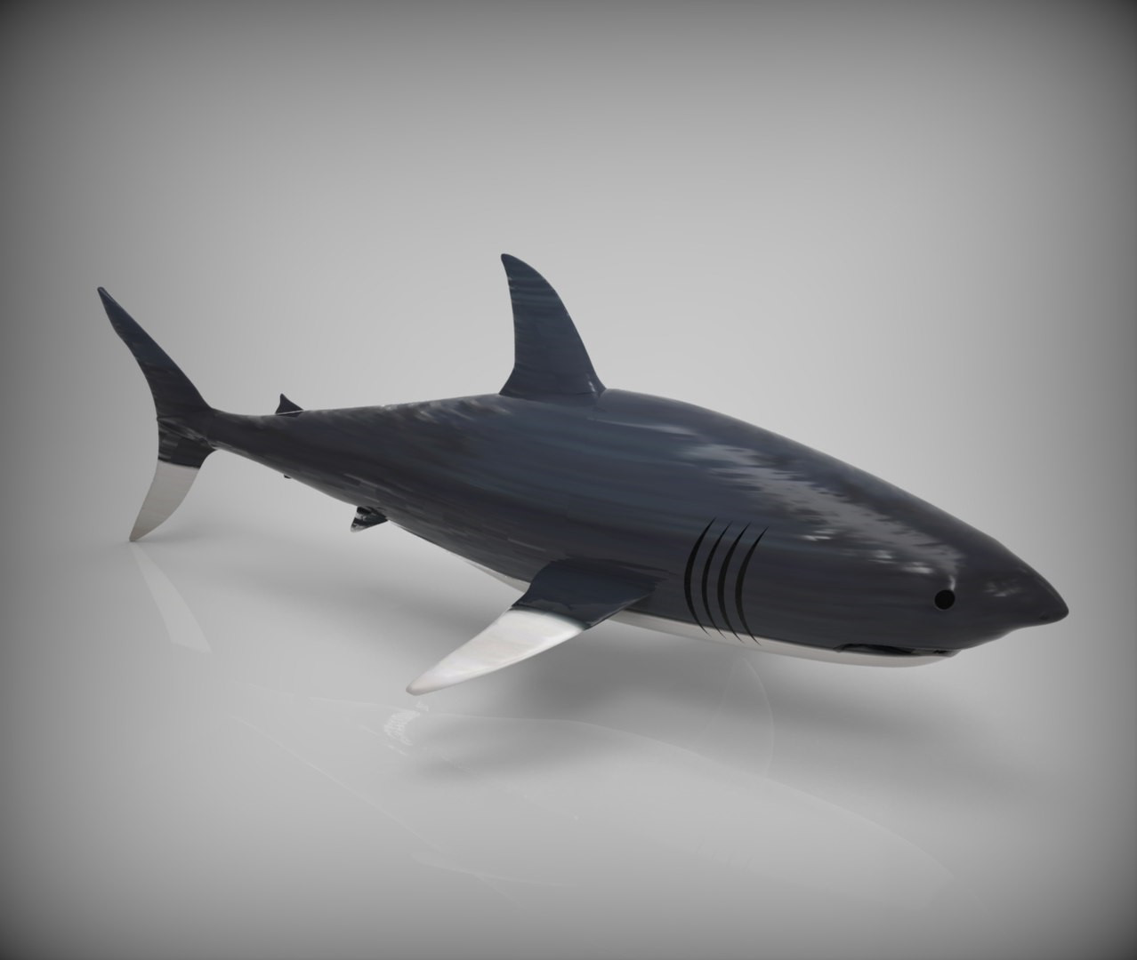 Пугающая реалистичность: 3D-модель большой белой акулы для 3D принтера