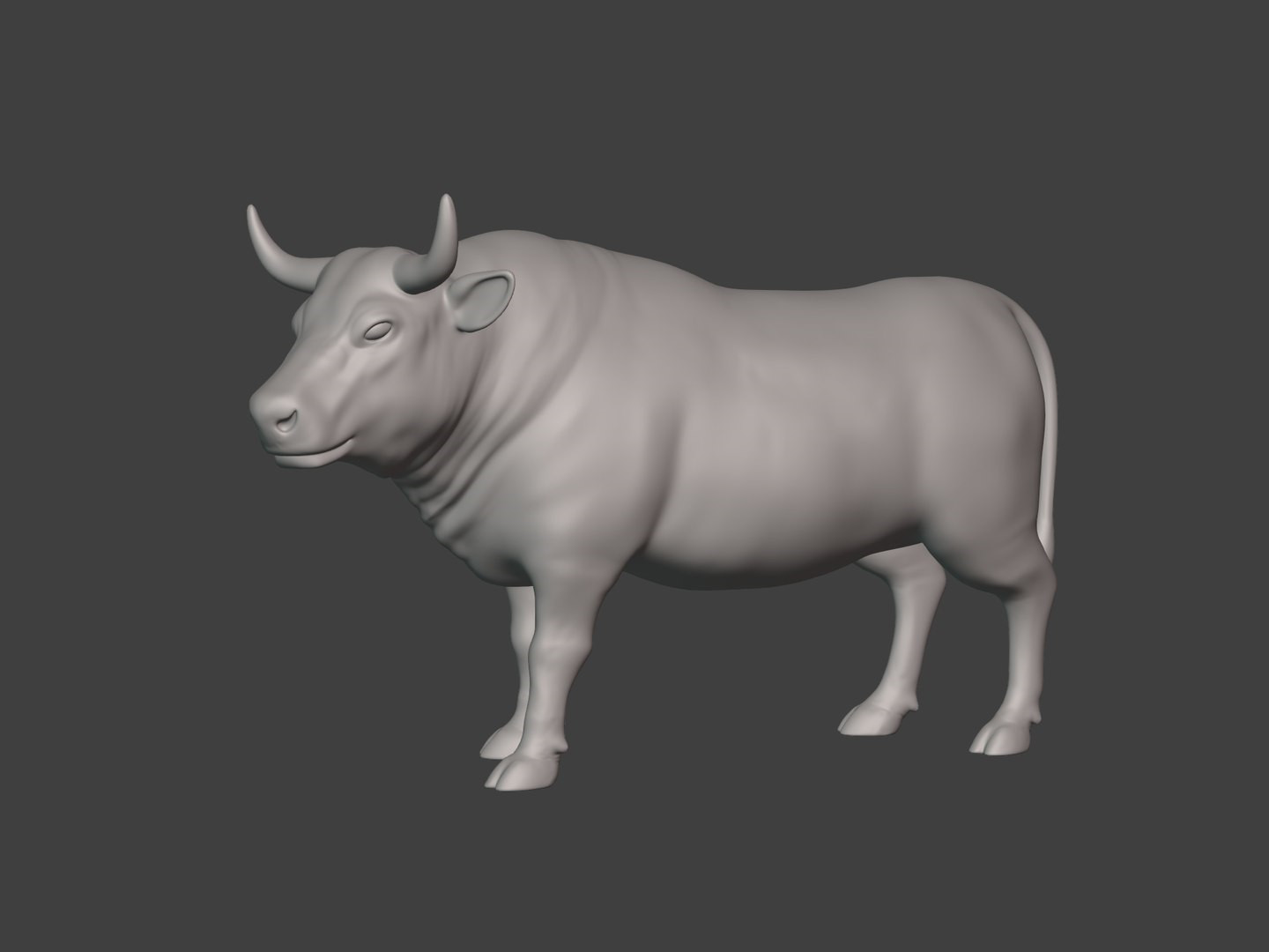 Bull Figurine Ready for 3D Printing для 3D принтера
