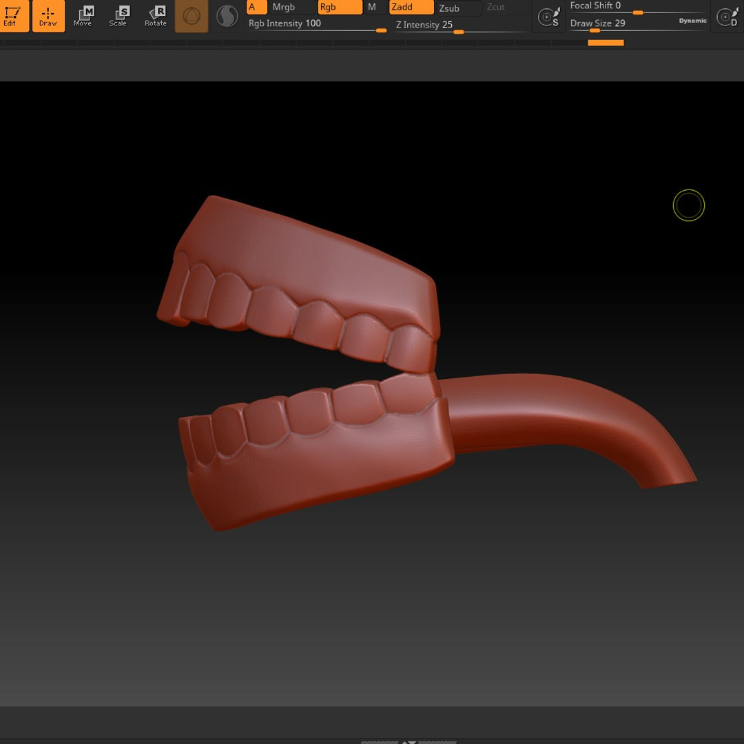 Реалистичная 3D-модель человеческого рта и зубов для печати для 3D принтера