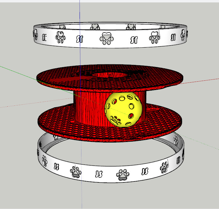 Игрушка для кошек и собак из переработанной катушки — экологично и весело! для 3D принтера