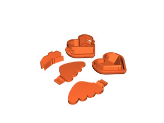 Ключница-сердце с крыльями ✨ Детализированная 3D-модель для 3D принтера