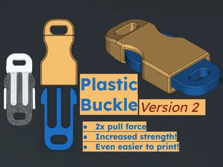 Усиленная пластиковая застёжка Plastic Buckle v2 x2 прочнее! для 3D принтера