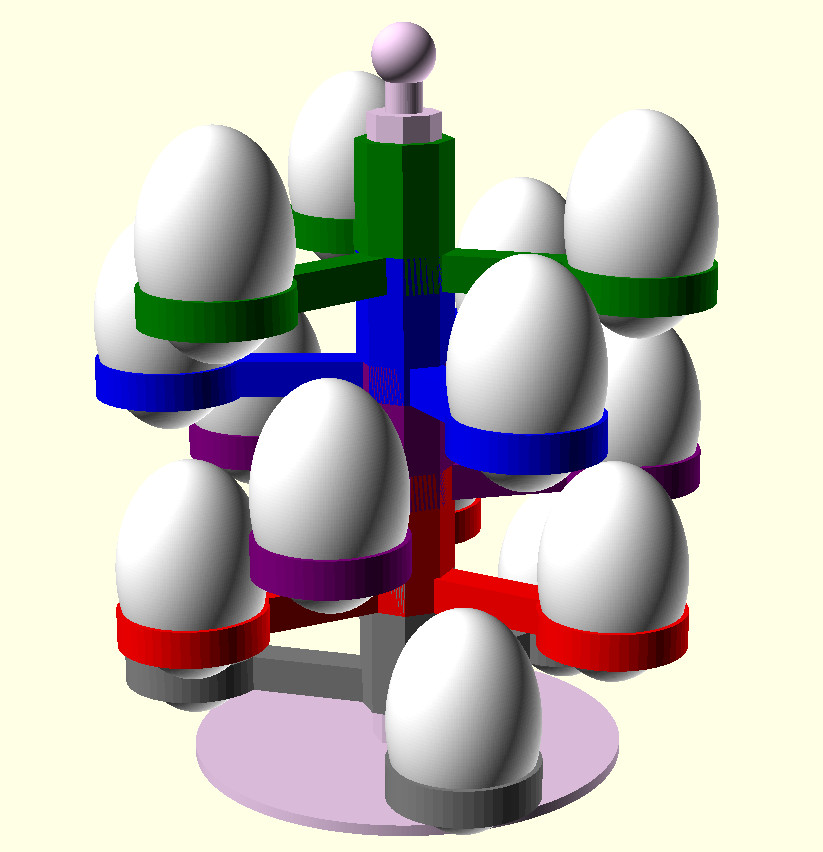 customizable multiple egg holder для 3D принтера