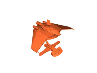 Космический корабль X 302 с вратами звезд — 3D модель для 3D принтера