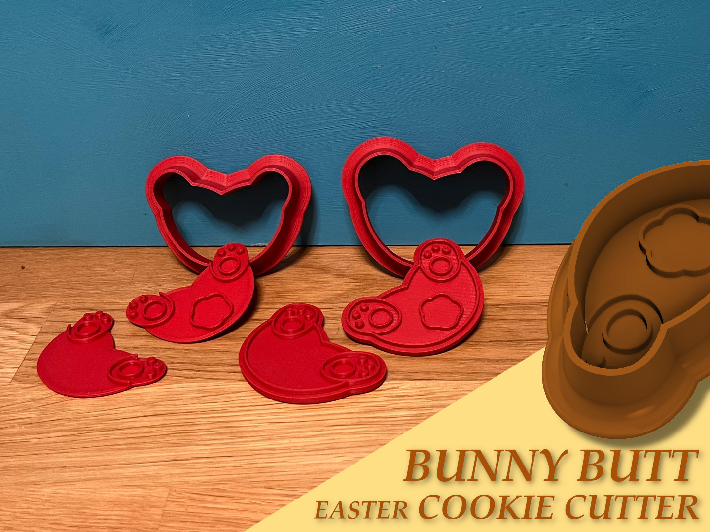 Забавная форма для печенья "Заячья попка" 🌿🍪 для 3D принтера