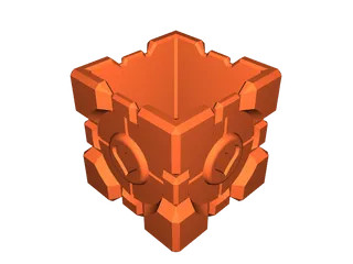 3D Portal Companion Cube контейнер и крышка ✨ для 3D принтера