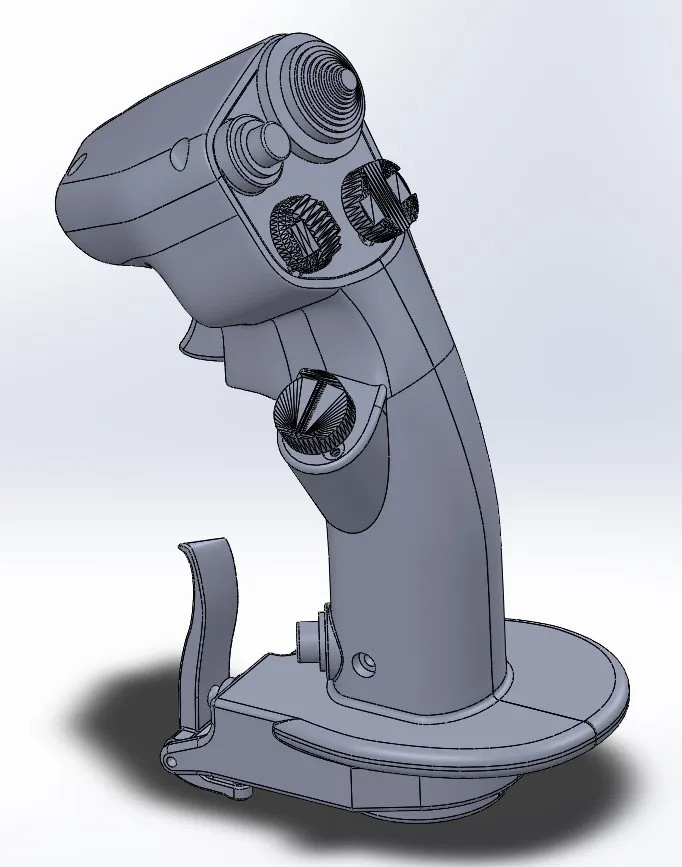 Точная копия ручки управления F-16 в 3D для 3D принтера