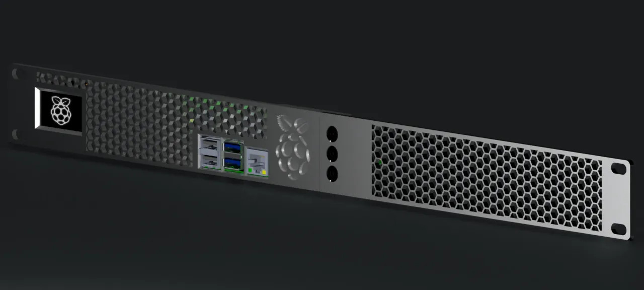 Raspberry Pi 3 & 4 Rackmount с OLED экраном — идеален для серверной сборки для 3D принтера