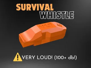 Сверхлёгкий свисток Ultimate Survival весом менее 5 грамм для 3D принтера