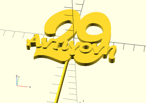 Топпер для торта с именем и возрастом — оригинальное украшение на день рождения для 3D принтера