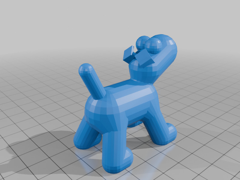 Милый толстенький песик в 3D! Скачайте бесплатно для 3D принтера