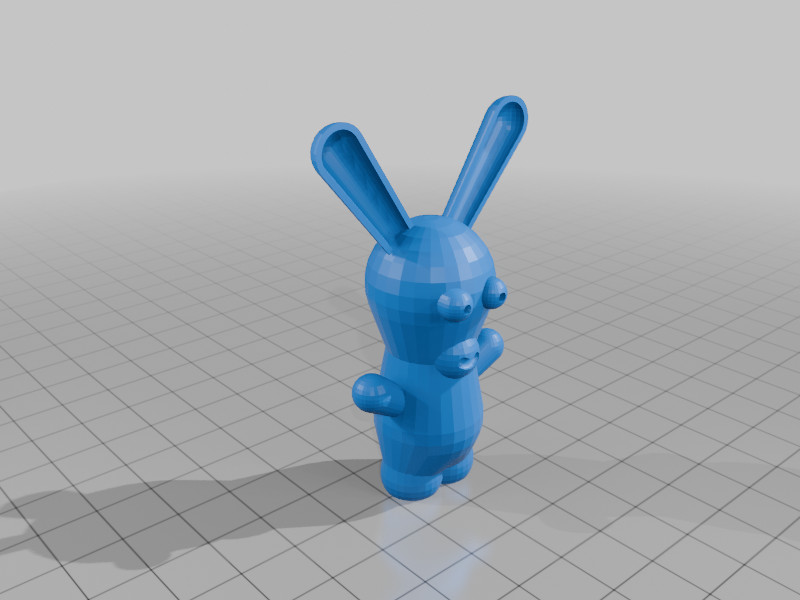 Пухлый пасхальный кролик в 3D-модели для 3D принтера