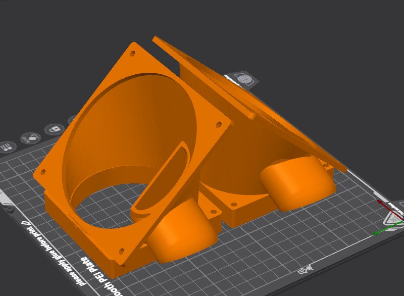 Крутая геймерская панель Nerdocy/Nerdq Fan Shroud 90-120 в 3D для 3D принтера