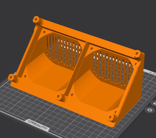 Уникальная 3D-модель NerdOCT Stand dual 90 fans для сборки ПК для 3D принтера