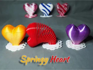 Весёлая пружинка-сердечко! Весна и любовь в 3D-печати для 3D принтера