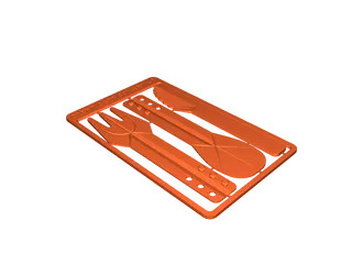 Кредитная карта-кит для пикника: уникальная 3D-модель Credit Card Cutlery Kit для 3D принтера