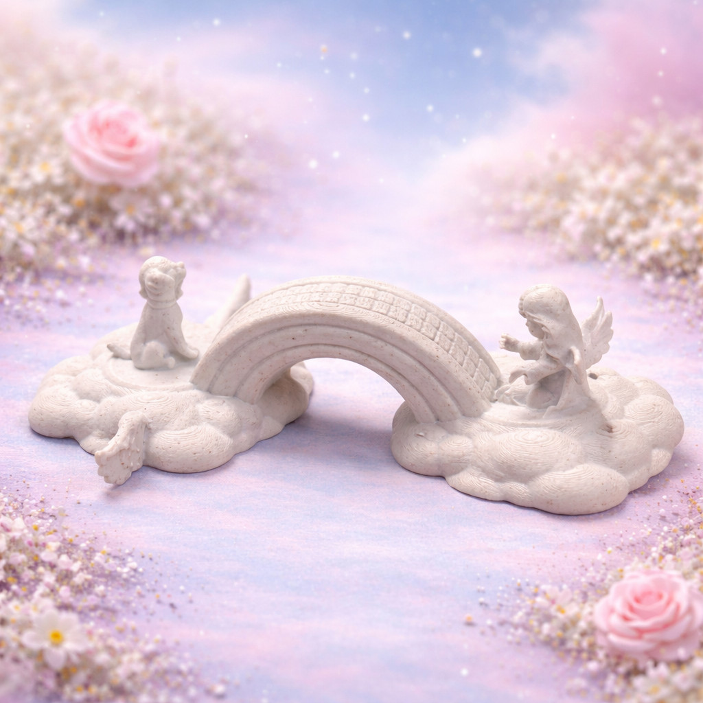 Дождливая радуга: трогательная мемориальная доска памяти питомца для 3D принтера