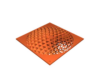 3D-модель вентилятора 140мм с закруткой 30° для 3D принтера